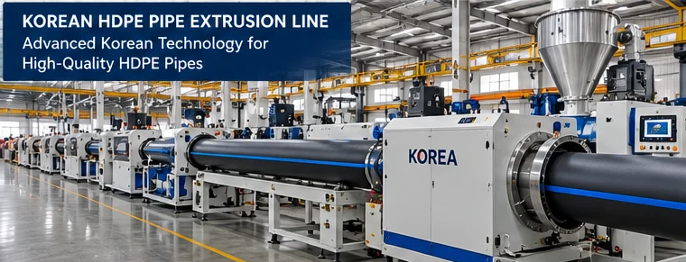 Illustrative HDPE pipe extrusion production line